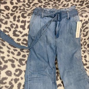 Madden Girl Belted Bell Bottom Jeans